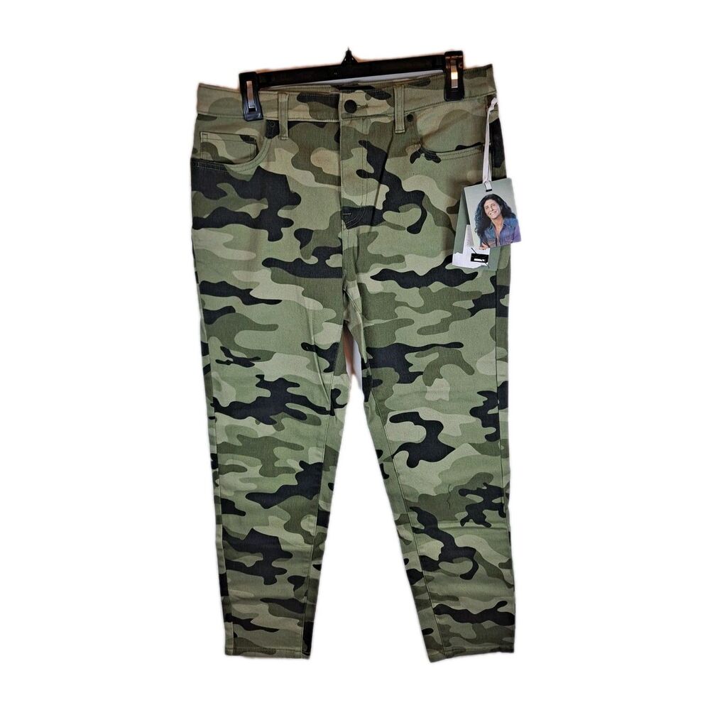Nili Lotan Target Collab Women's Camouflage Denim Pants Size 8 Skinny Ankle